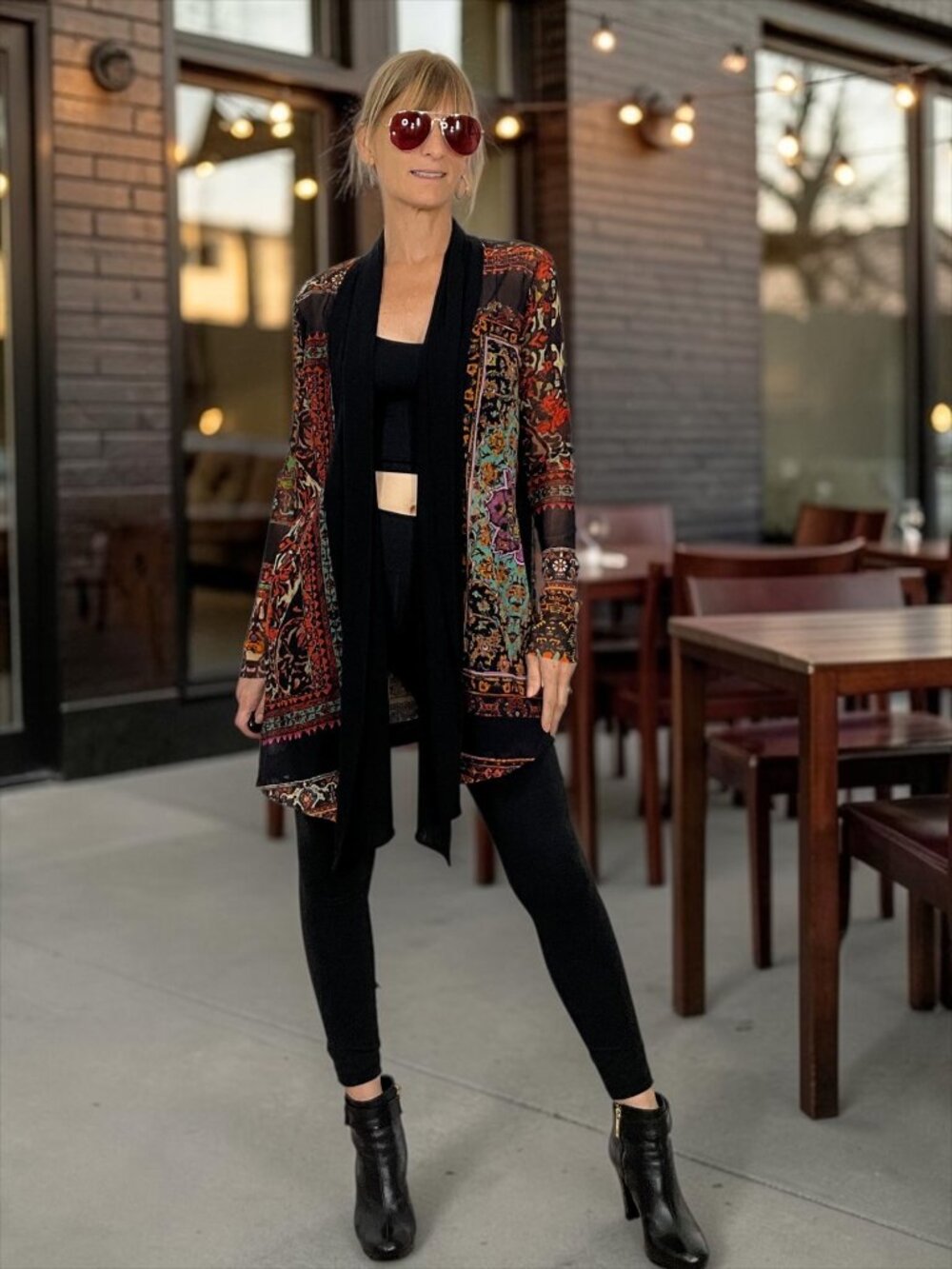 Fuzzi Sheer Cardigan Blouse XS Open Front Long Sleeve Designer Italy